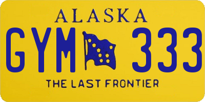 AK license plate GYM333