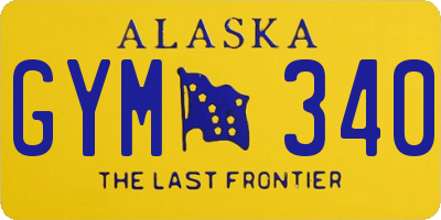 AK license plate GYM340