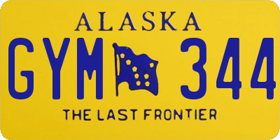 AK license plate GYM344