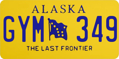 AK license plate GYM349
