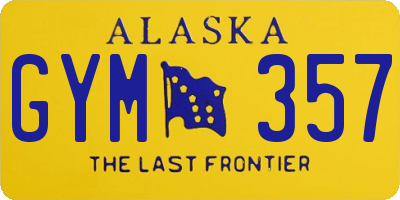 AK license plate GYM357