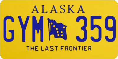AK license plate GYM359