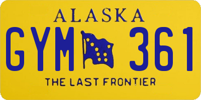 AK license plate GYM361