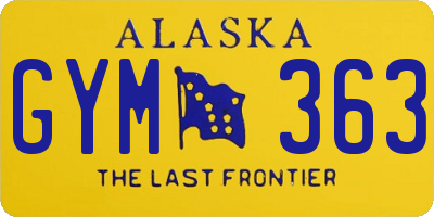 AK license plate GYM363