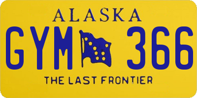 AK license plate GYM366