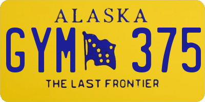 AK license plate GYM375