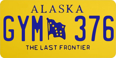 AK license plate GYM376