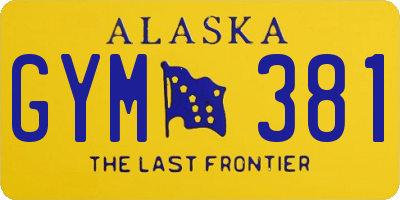 AK license plate GYM381