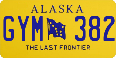 AK license plate GYM382