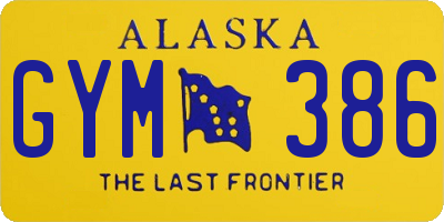 AK license plate GYM386