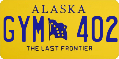 AK license plate GYM402