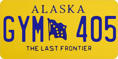 AK license plate GYM405