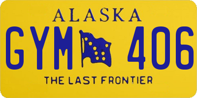 AK license plate GYM406