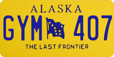 AK license plate GYM407