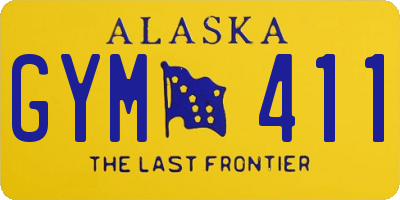 AK license plate GYM411