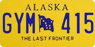 AK license plate GYM415