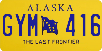 AK license plate GYM416