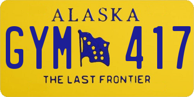 AK license plate GYM417