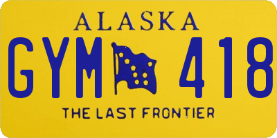 AK license plate GYM418