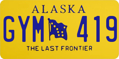 AK license plate GYM419