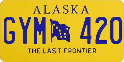 AK license plate GYM420