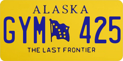 AK license plate GYM425
