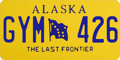AK license plate GYM426