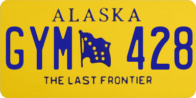 AK license plate GYM428