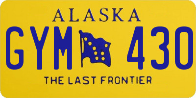 AK license plate GYM430