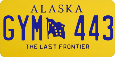 AK license plate GYM443