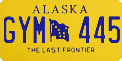 AK license plate GYM445