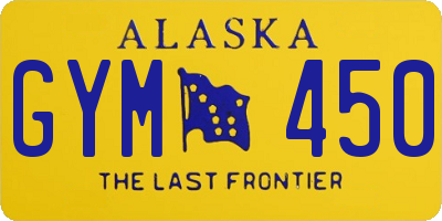 AK license plate GYM450