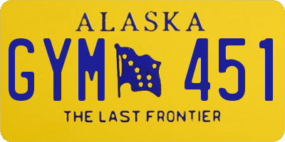 AK license plate GYM451