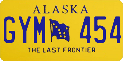 AK license plate GYM454