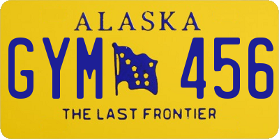 AK license plate GYM456
