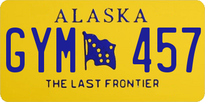AK license plate GYM457