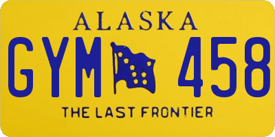 AK license plate GYM458