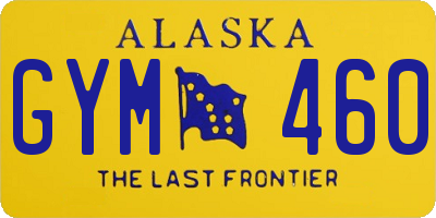 AK license plate GYM460