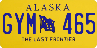 AK license plate GYM465
