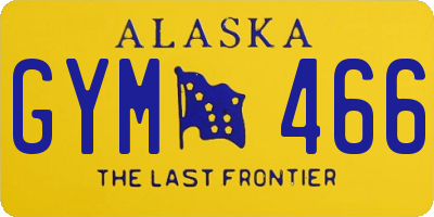 AK license plate GYM466