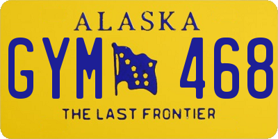 AK license plate GYM468