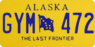 AK license plate GYM472