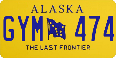 AK license plate GYM474