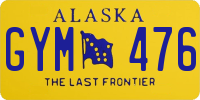 AK license plate GYM476