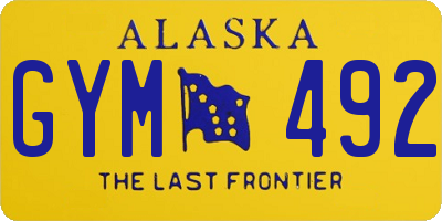AK license plate GYM492