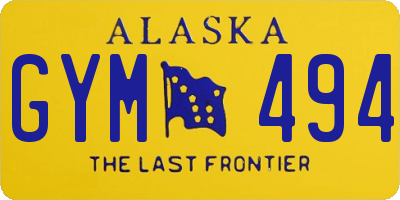 AK license plate GYM494