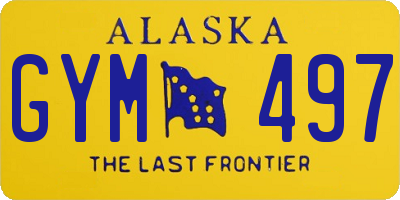 AK license plate GYM497