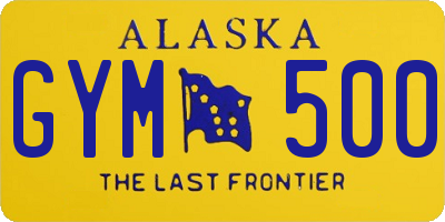 AK license plate GYM500