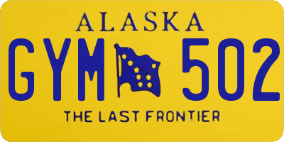 AK license plate GYM502