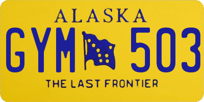 AK license plate GYM503
